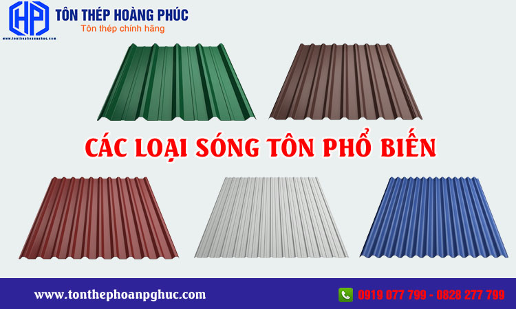 Các loại sóng tôn phổ biến