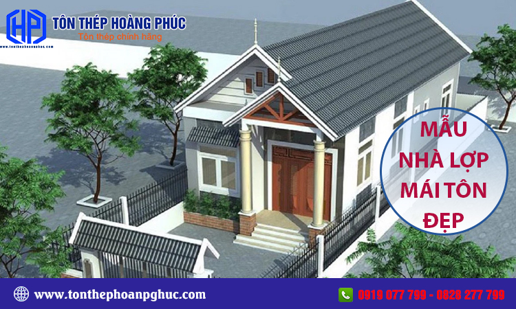 Mẫu nhà lợp mái tôn đẹp