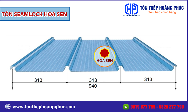 Tôn Seamlock Hoa Sen