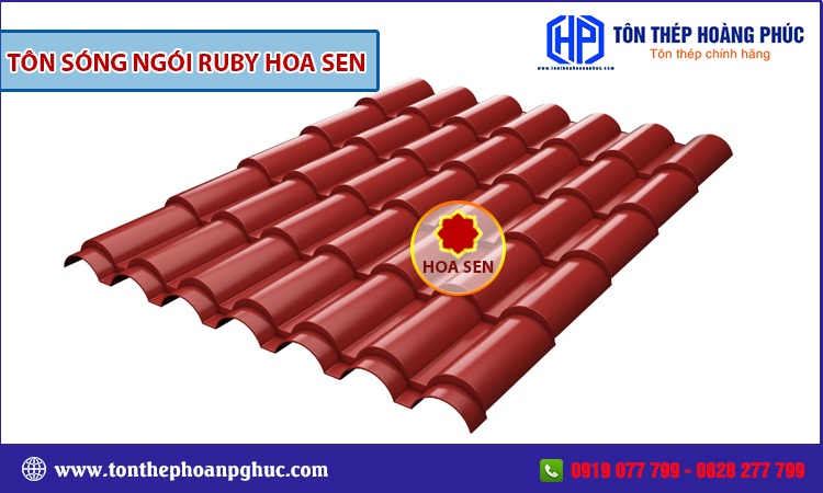 Tôn sóng ngói ruby Hoa Sen