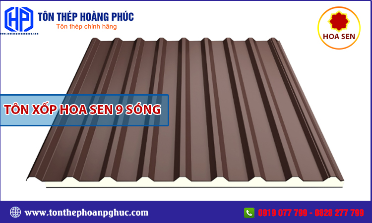 Tôn xốp Hoa Sen 9 sóng